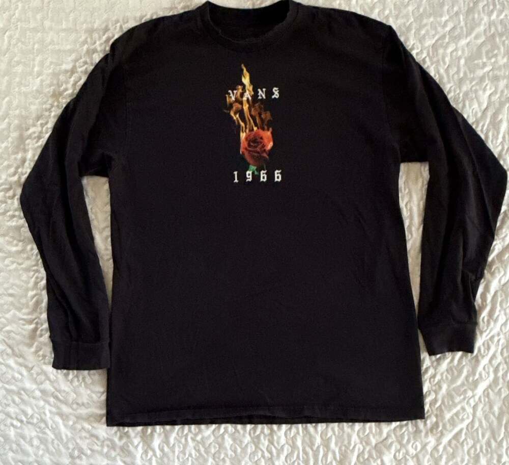 Vans Long Sleeve Graphic T-Shirt X-Large Black